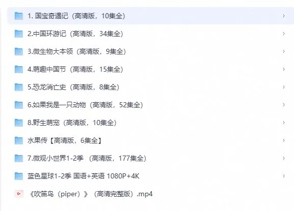 少儿科普启蒙动画纪录片合集｜10部高清资源 - 资源